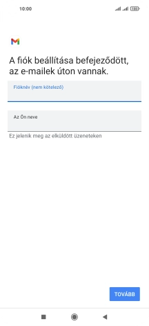 Kattints Az Ön neve mezőre, és írd be a kívánt küldőnevet.