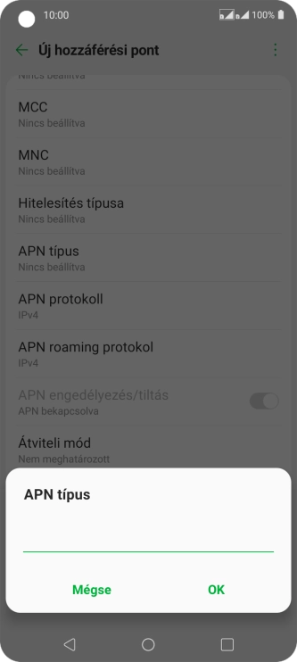 Írd be azt, hogy default, és válaszd az OK lehetőséget.