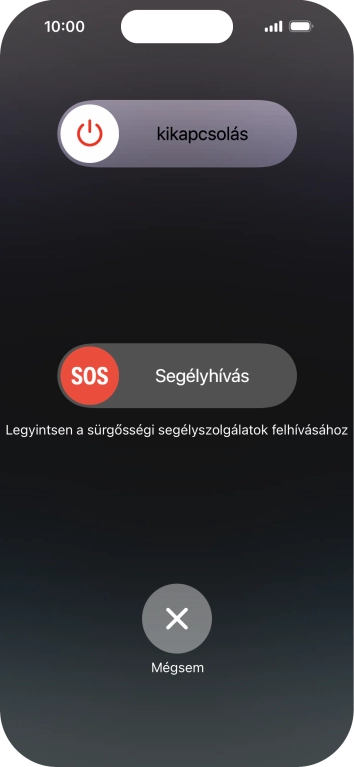 Kattints a kikapcsolás ikonra, és húzd az ikont jobbra.