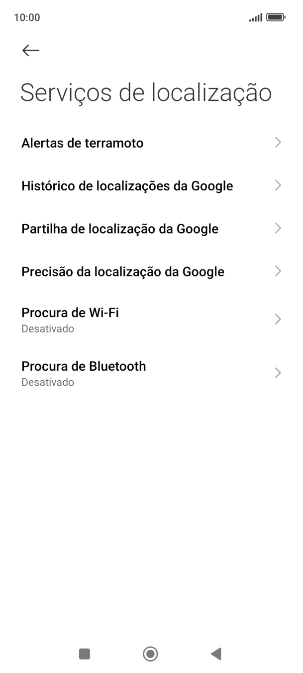 Prima Precisão da localização da Google.