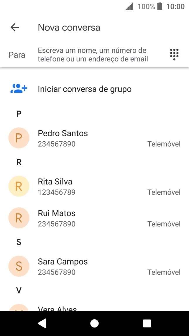 Prima o campo junto a 