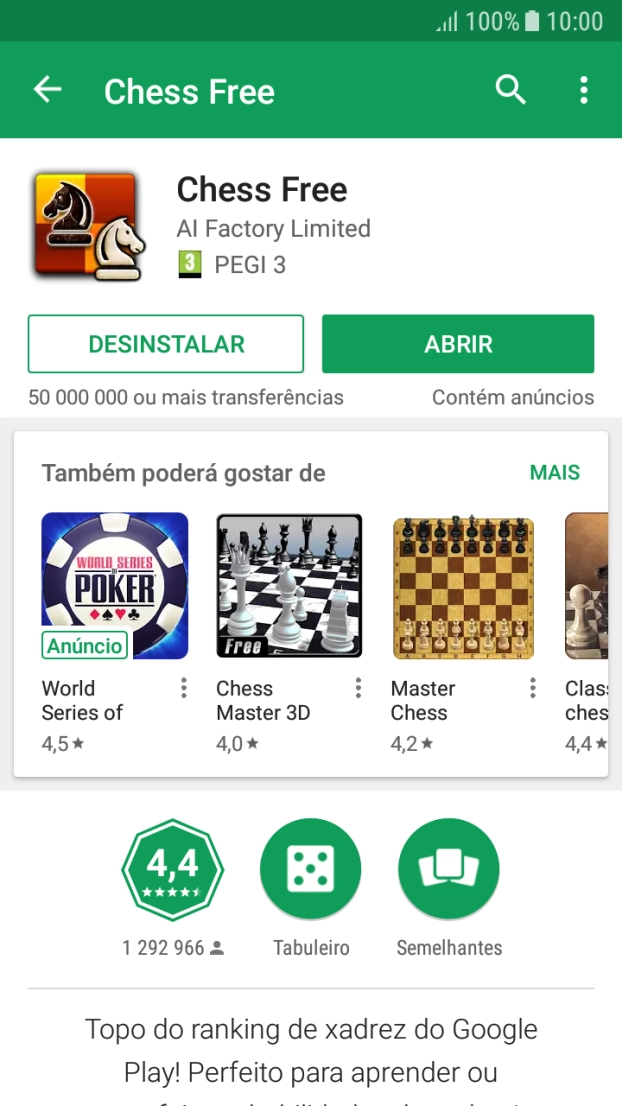 Prima a tecla de início para terminar e voltar ao ecrã inicial.