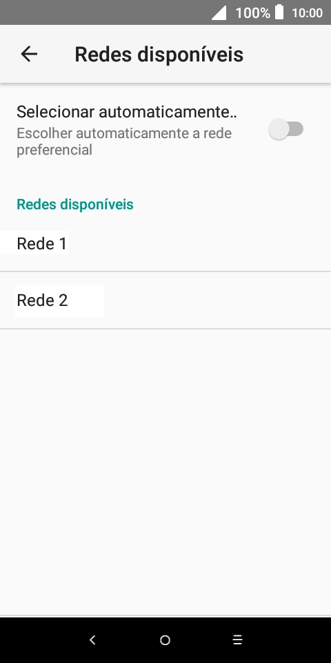 Prima a rede pretendida.
