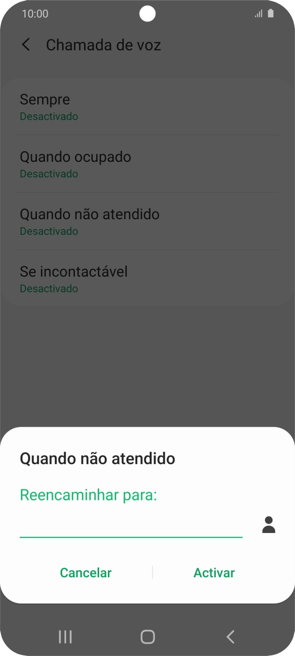 Introduza 123 e prima Activar.