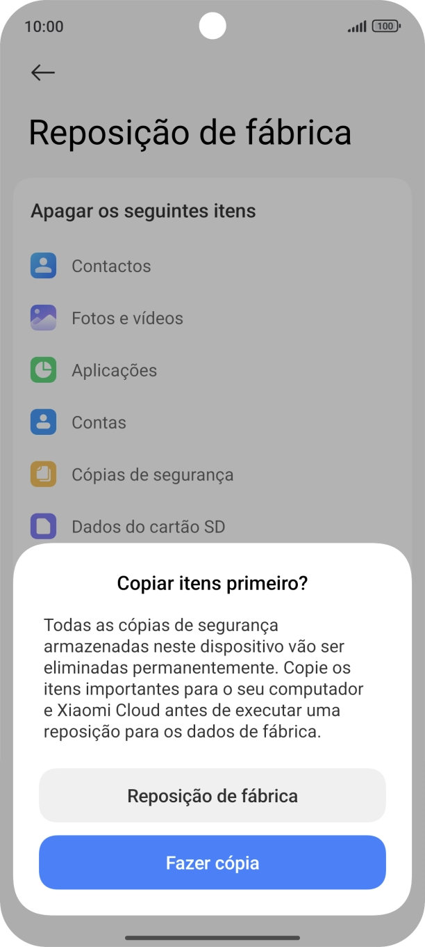 Prima Reposição de fábrica.