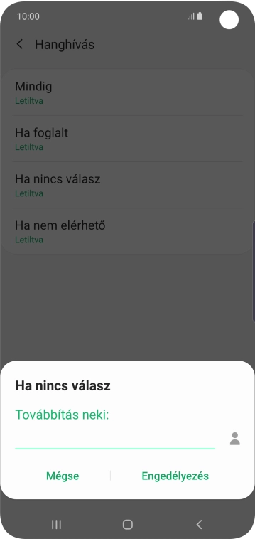 Írd be a +36709090999 számot és válaszd az Engedélyezés lehetőséget.