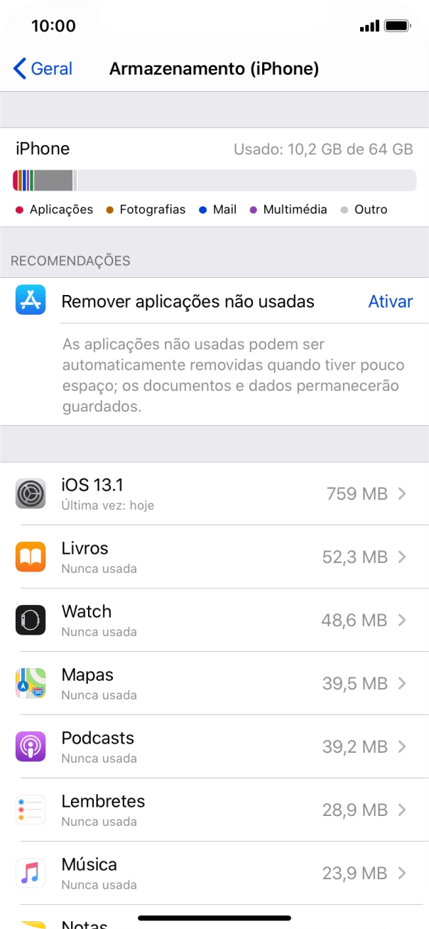 Prima a app pretendida.