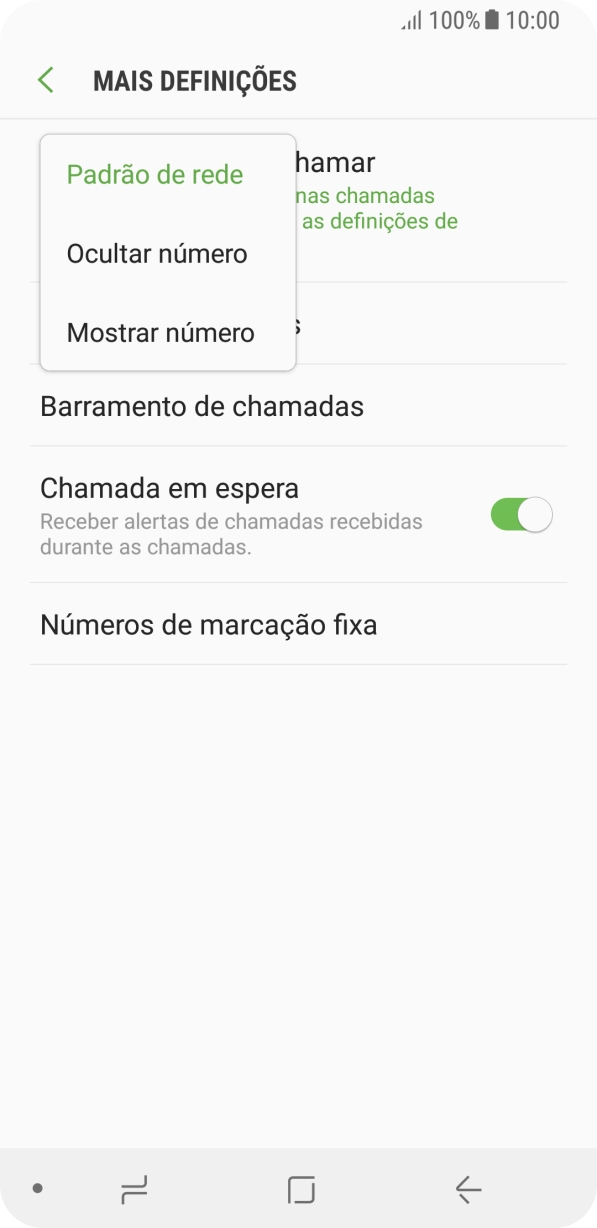 Prima Mostrar número para ativar a visualização do seu número.