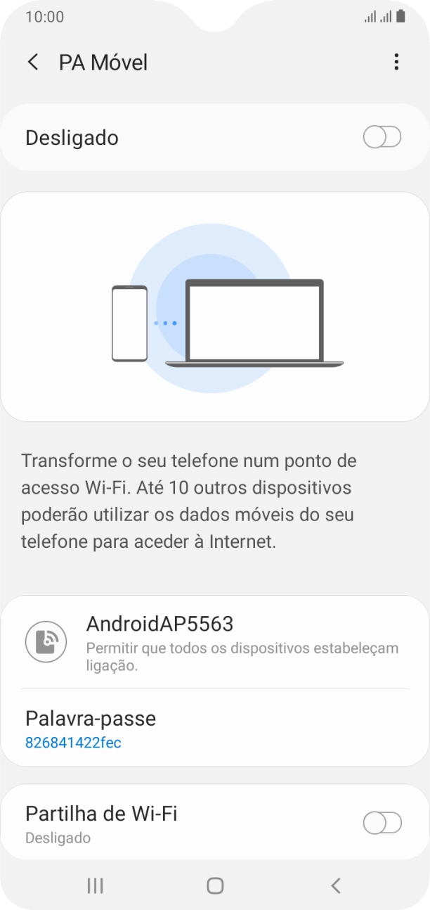 Prima o ícone de menu.
