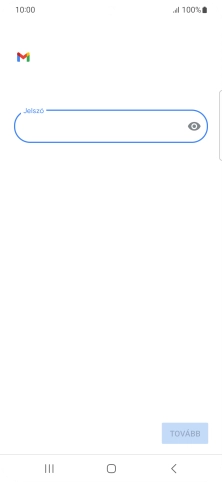 Kattints a „Jelszó” alatti mezőre, és írd be az e-mail-fiókodhoz tartozó jelszót.
