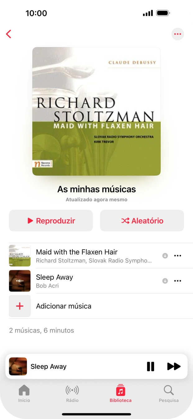Prima o título da música.