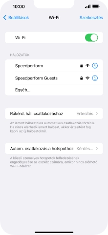 Kattints a kívánt Wi-Fi hálózatra, és írd be a Wi-Fi hálózathoz tartózó jelszót.