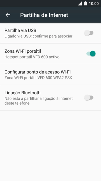 Prima Configurar ponto de acesso Wi-Fi.