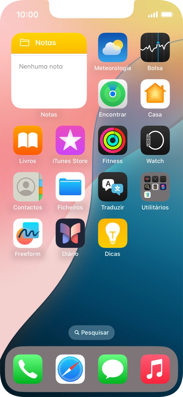 Se utilizar uma pilha de widgets: Deslize o dedo para cima ou para baixo na pilha para escolher o widget pretendido.