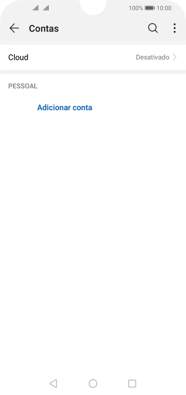Prima Adicionar conta.