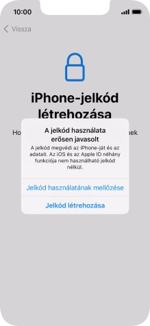 Ha kikapcsolod a funkciót, válaszd a Jelkód használatának mellőzése lehetőséget.