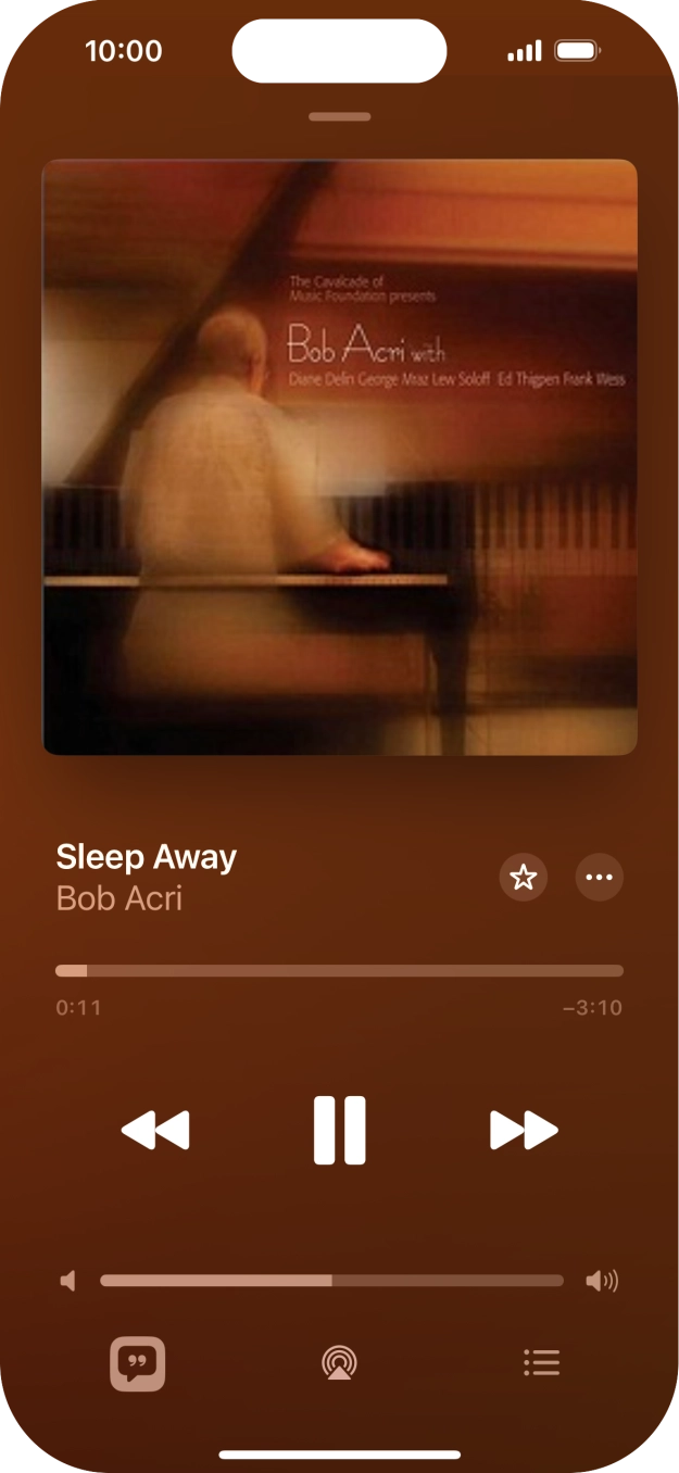 Prima a seta para a direita para ir para o ficheiro de música seguinte.