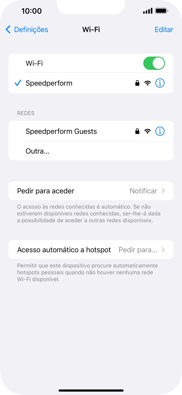Para voltar ao ecrã inicial, deslize o dedo de baixo para cima a partir da base do ecrã.