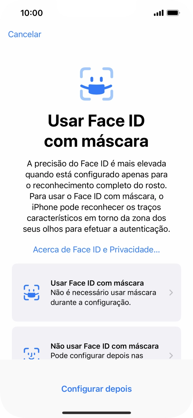 Prima Configurar depois.