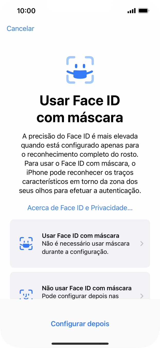 Prima Configurar depois.