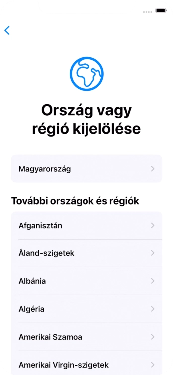 Válaszd ki a kívánt országot vagy régiót.