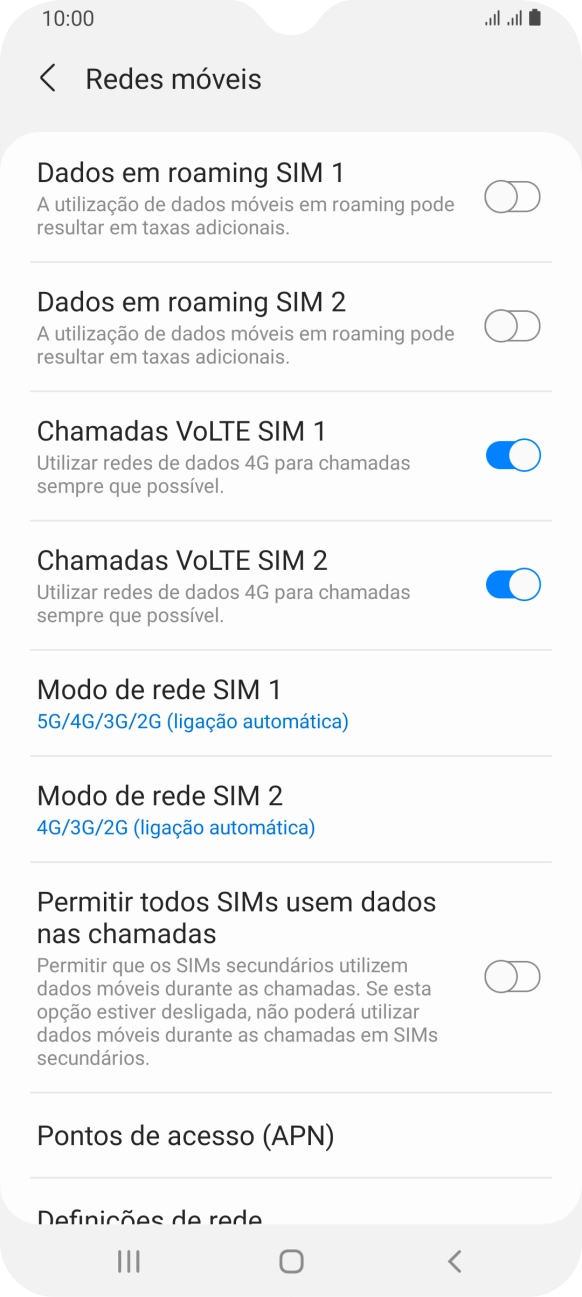 Prima Pontos de acesso (APN).