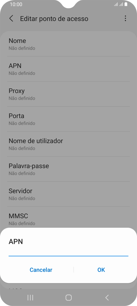 Introduza net2.vodafone.pt e prima OK.