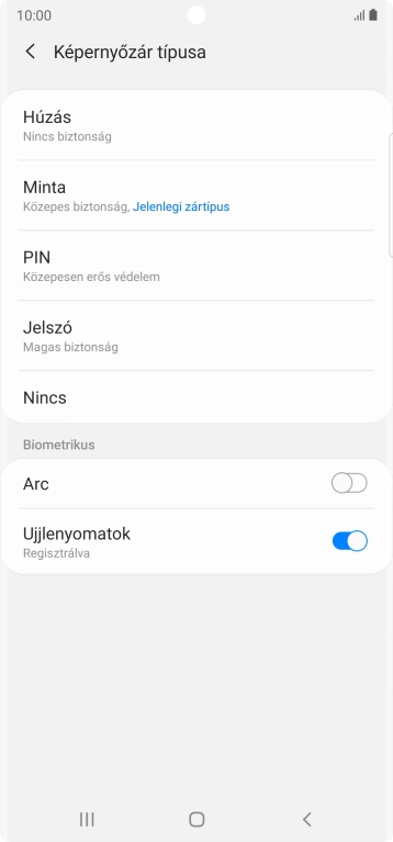 Válaszd a Nincs lehetőséget.