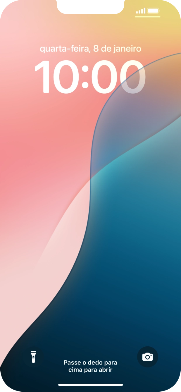 Prima durante um momento em qualquer ponto do ecrã de bloqueio.