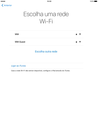 Prima a rede Wi-Fi pretendida.