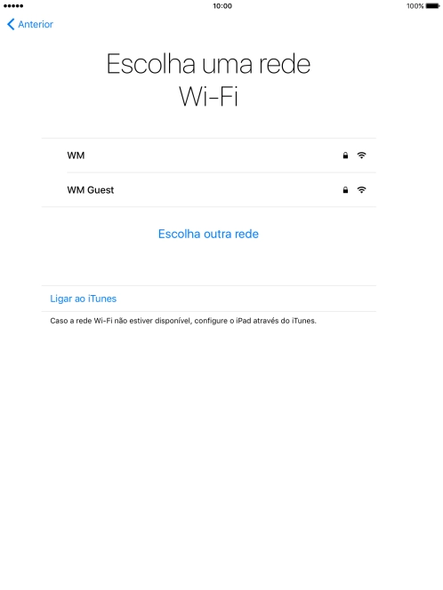 Prima a rede Wi-Fi pretendida.