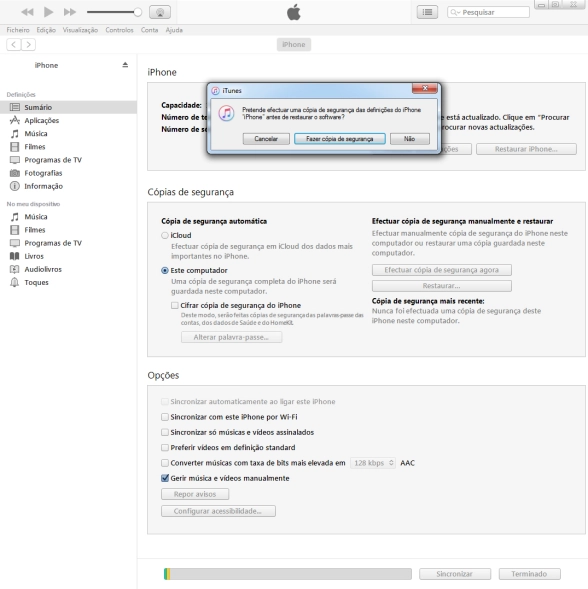 Clique Restaurar e siga as indicações no ecrã para restaurar o telefone. O telefone encontra-se agora desbloqueado.