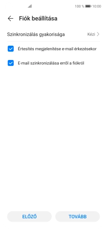 Válaszd a Szinkronizálás gyakorisága lehetőséget.