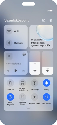Kattints az adatkapcsolatok ikonra a funkció be- vagy kikapcsolásához.