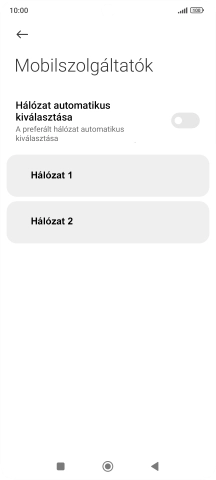 Válaszd ki a kívánt hálózatot.