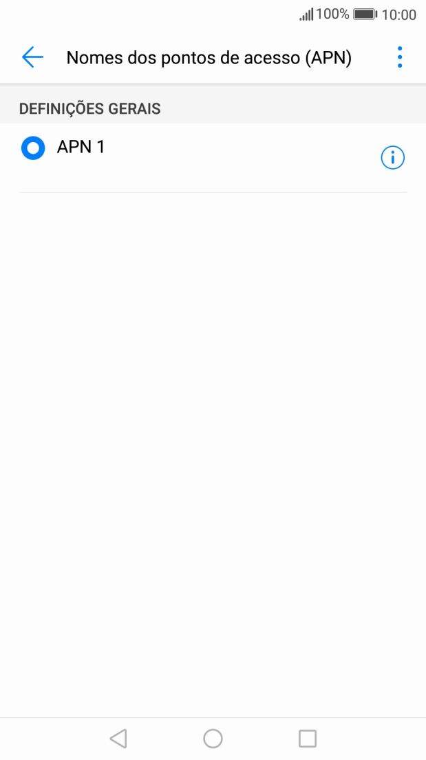 Prima o ícone de menu.