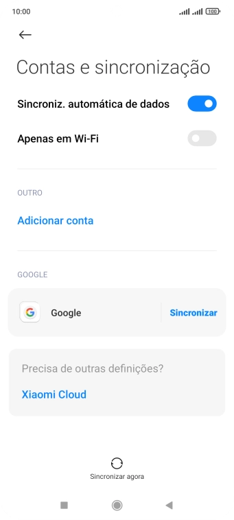 Prima a conta pretendida.