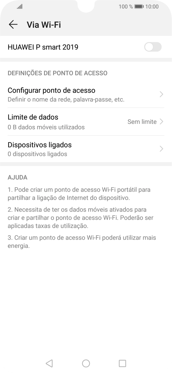 Prima Configurar ponto de acesso.