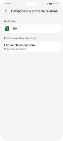 Prima o nome do cartão SIM.