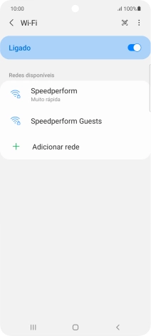 Prima a rede Wi-Fi pretendida.