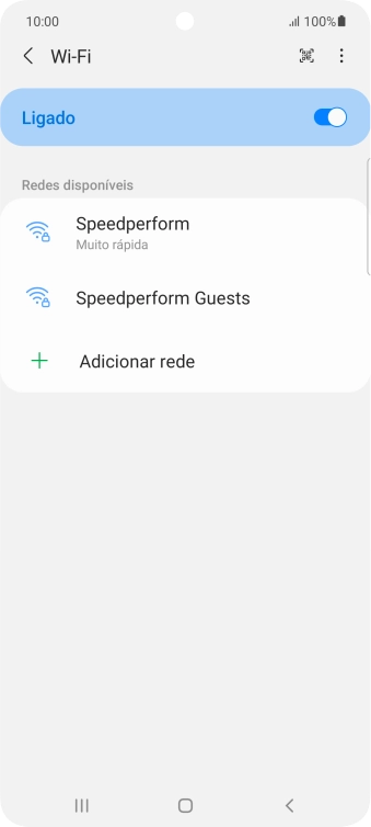 Prima a rede Wi-Fi pretendida.