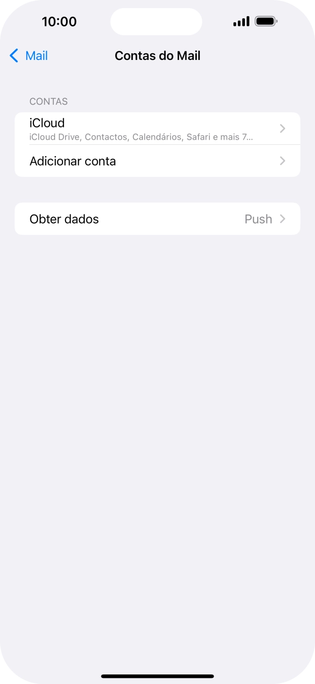 Prima Adicionar conta.