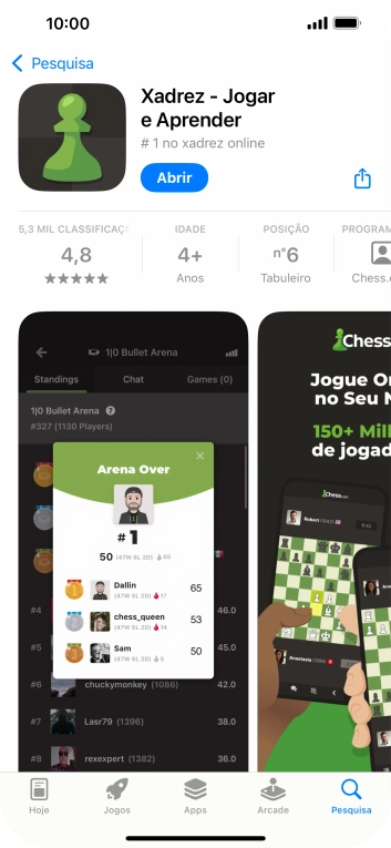 Para voltar ao ecrã inicial, deslize o dedo de baixo para cima a partir da base do ecrã.