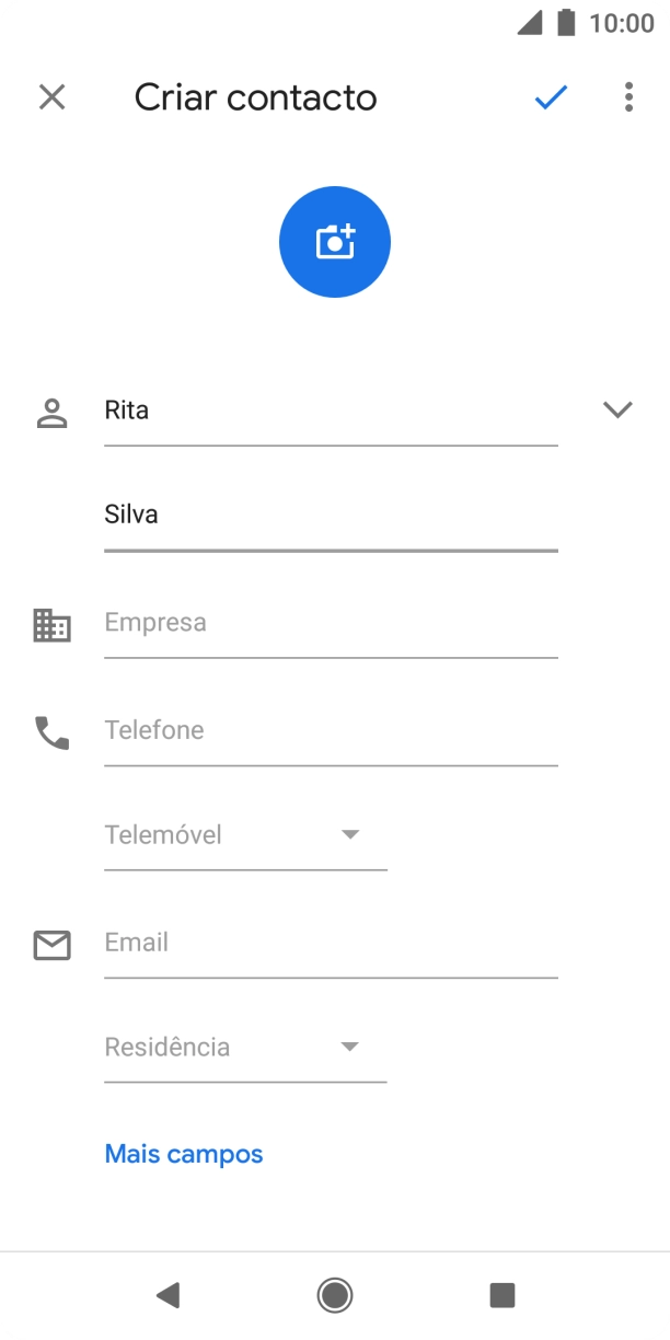 Prima Telefone e introduza o número de telefone.