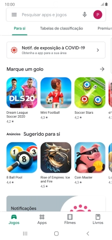 Prima a caixa de pesquisa.