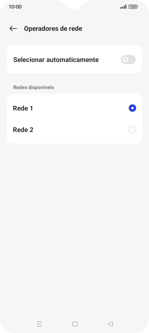Prima a rede pretendida.