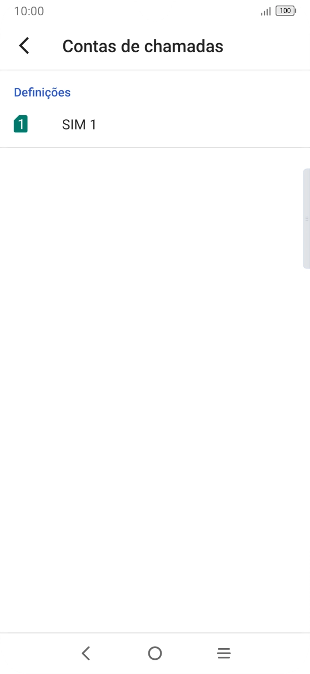 Prima o nome do cartão SIM.