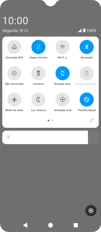 Prima Dados móveis para ativar ou desativar a função.