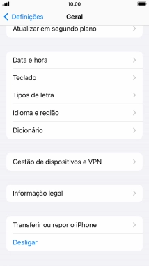 Prima Transferir ou repor o iPhone.