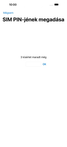 Amennyiben a SIM-kártyád zárolva van, írd be a PIN-kódodat, és válaszd az OK lehetőséget.